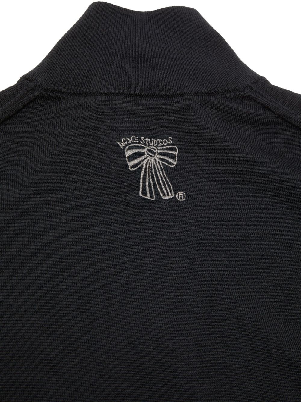 high-neck zip-up cardigan - 6
