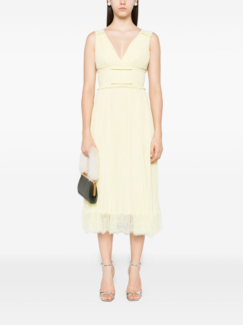 georgette frill midi dress - 2