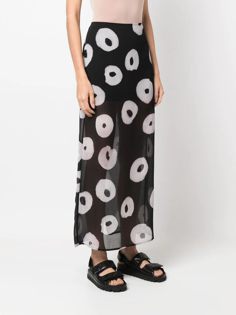 semi sheer printed skirt 3