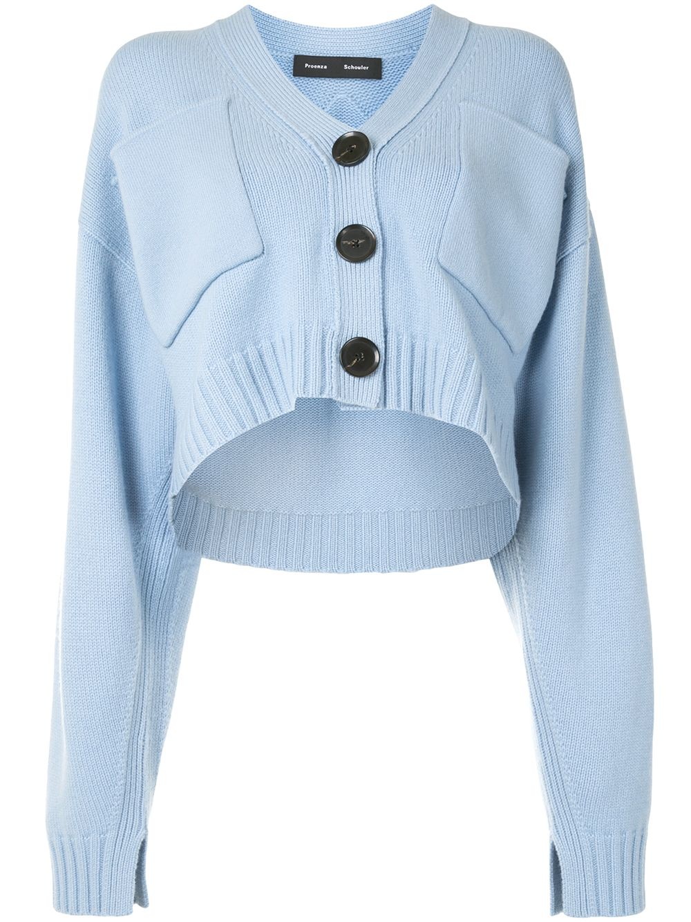 cropped V-neck cardigan - 1