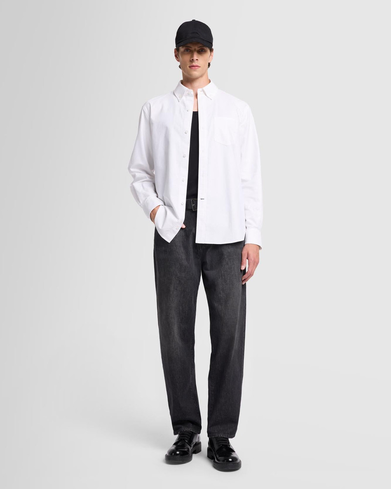 Oxford Button Down Shirt in White 3