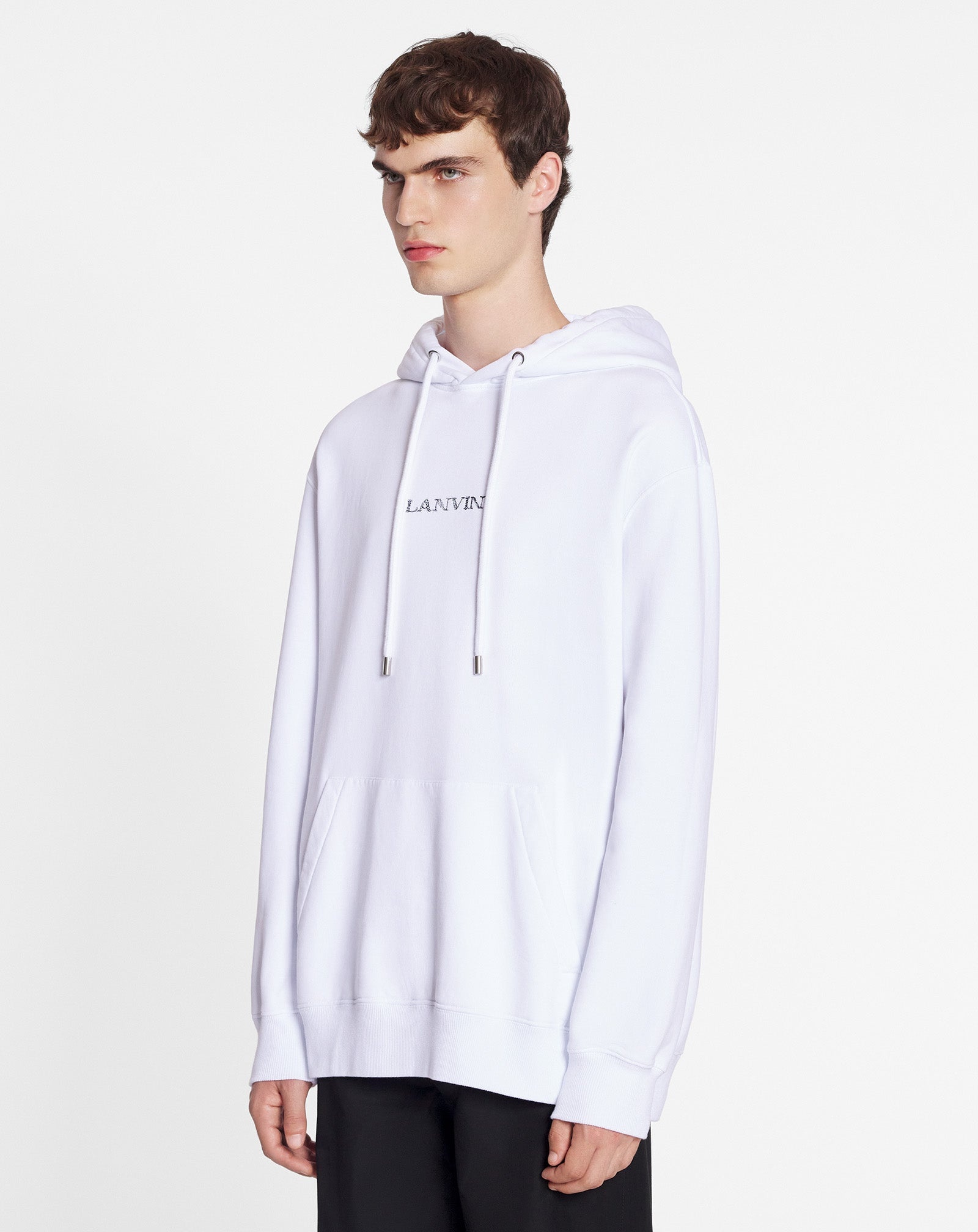 LOOSE-FITTING HOODIE WITH LANVIN LOGO - 5