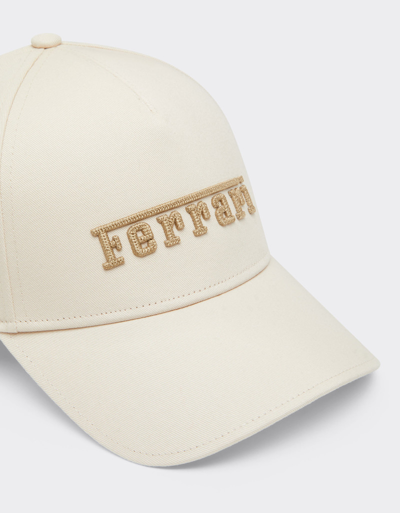 Baseball cap with embroidered Ferrari logo 4