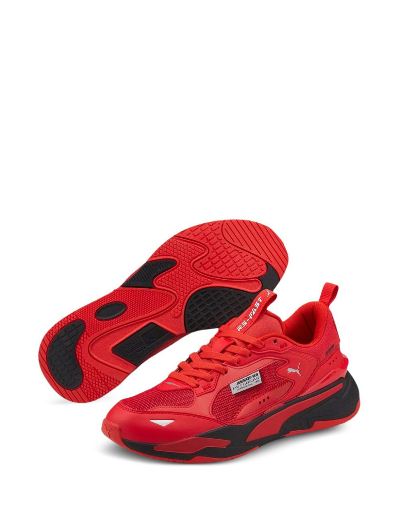 PUMA x Mercedes AMG Petronas F1 X RS Fast Motorsport Hibiscus sneakers outlook