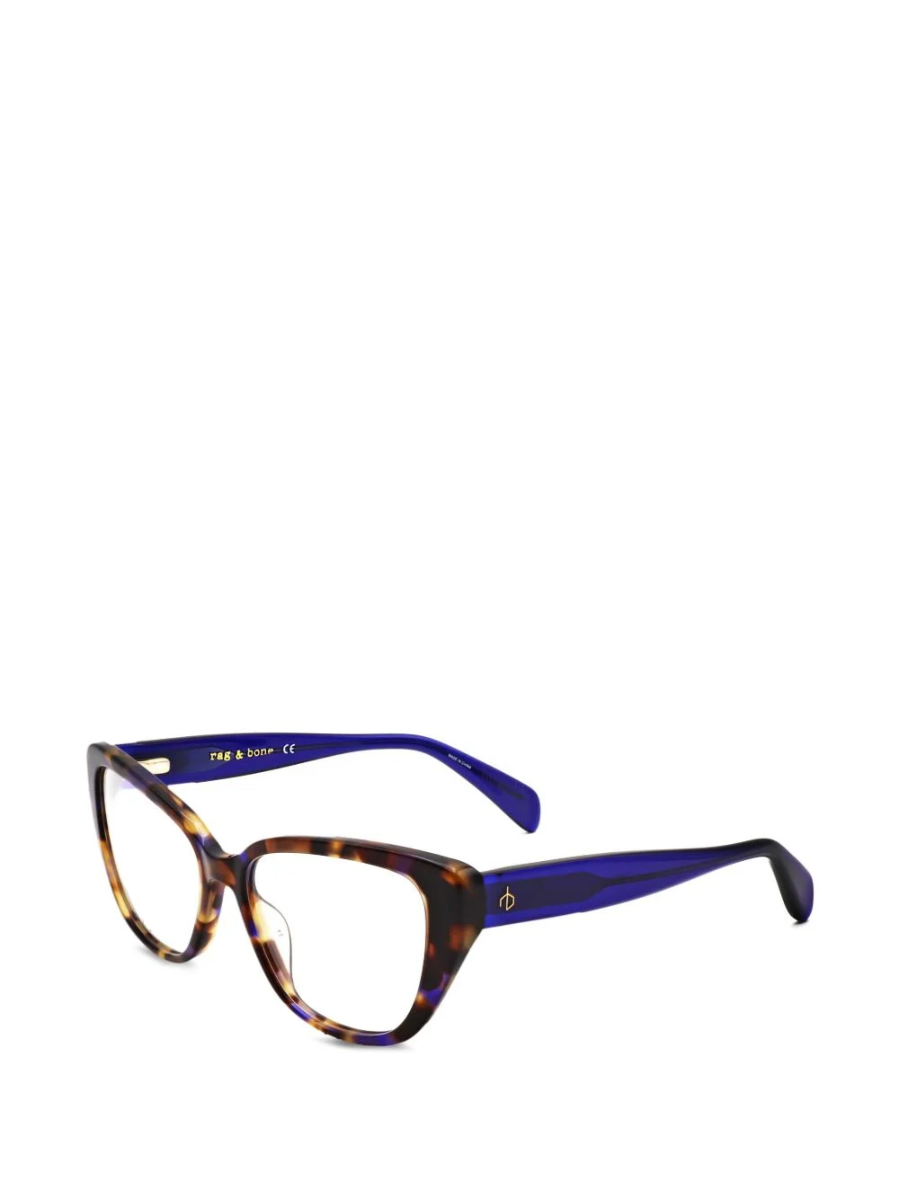 tortoiseshell-effect cat-eye glasses - 1