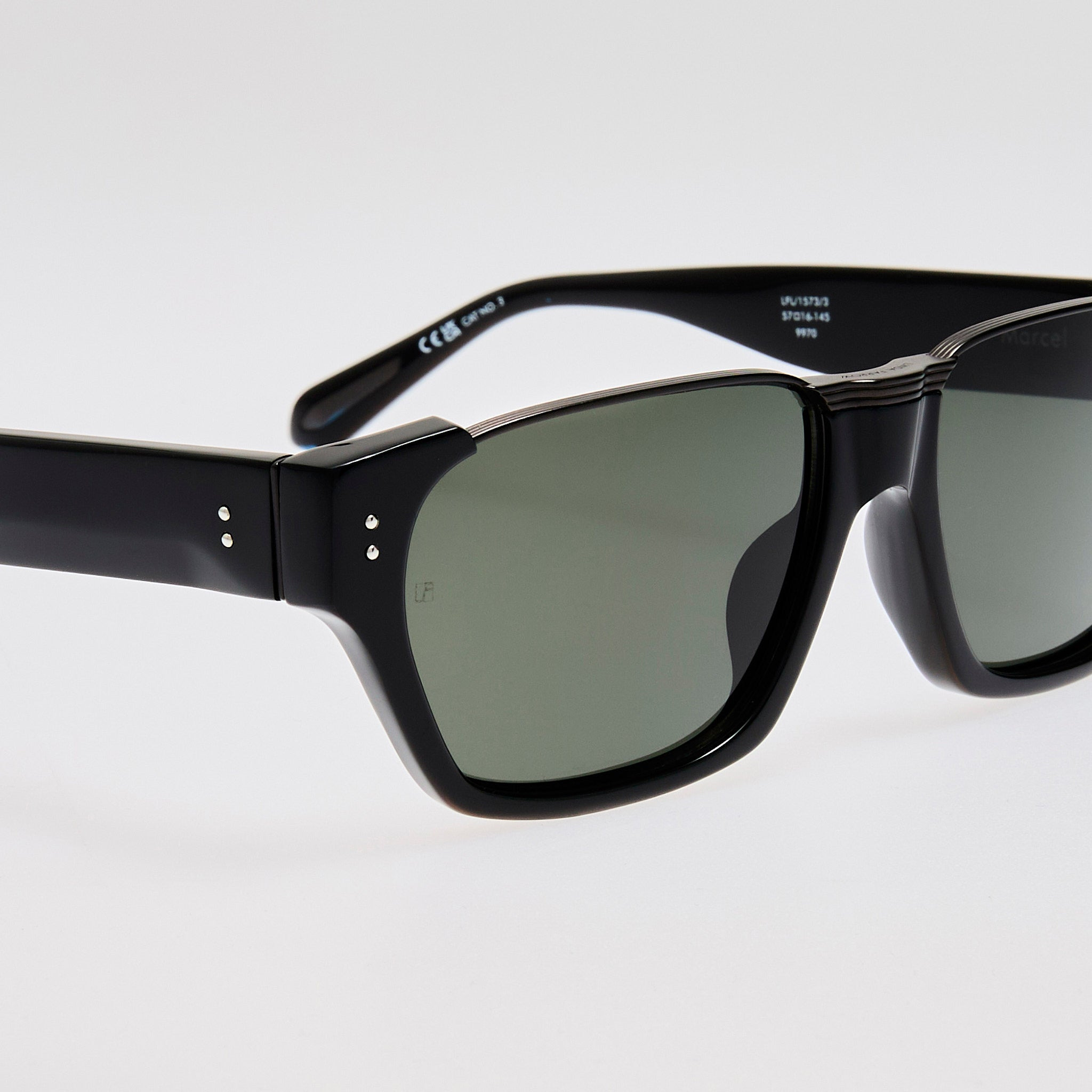 Marcel Sunglasses in Black Matt Nickel - 3