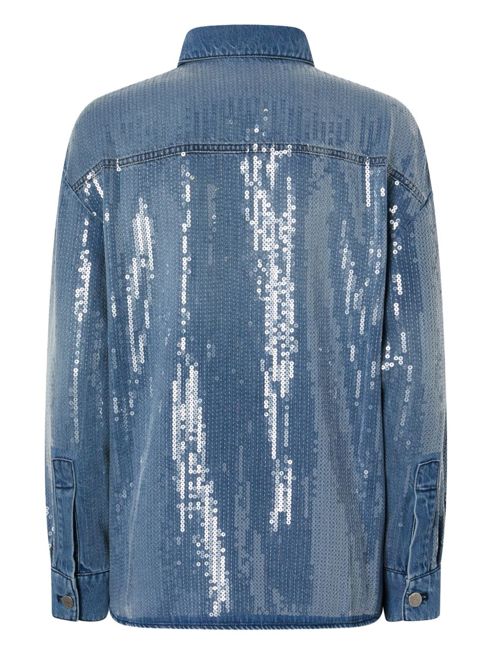 sequin-embellished denim shirt - 2