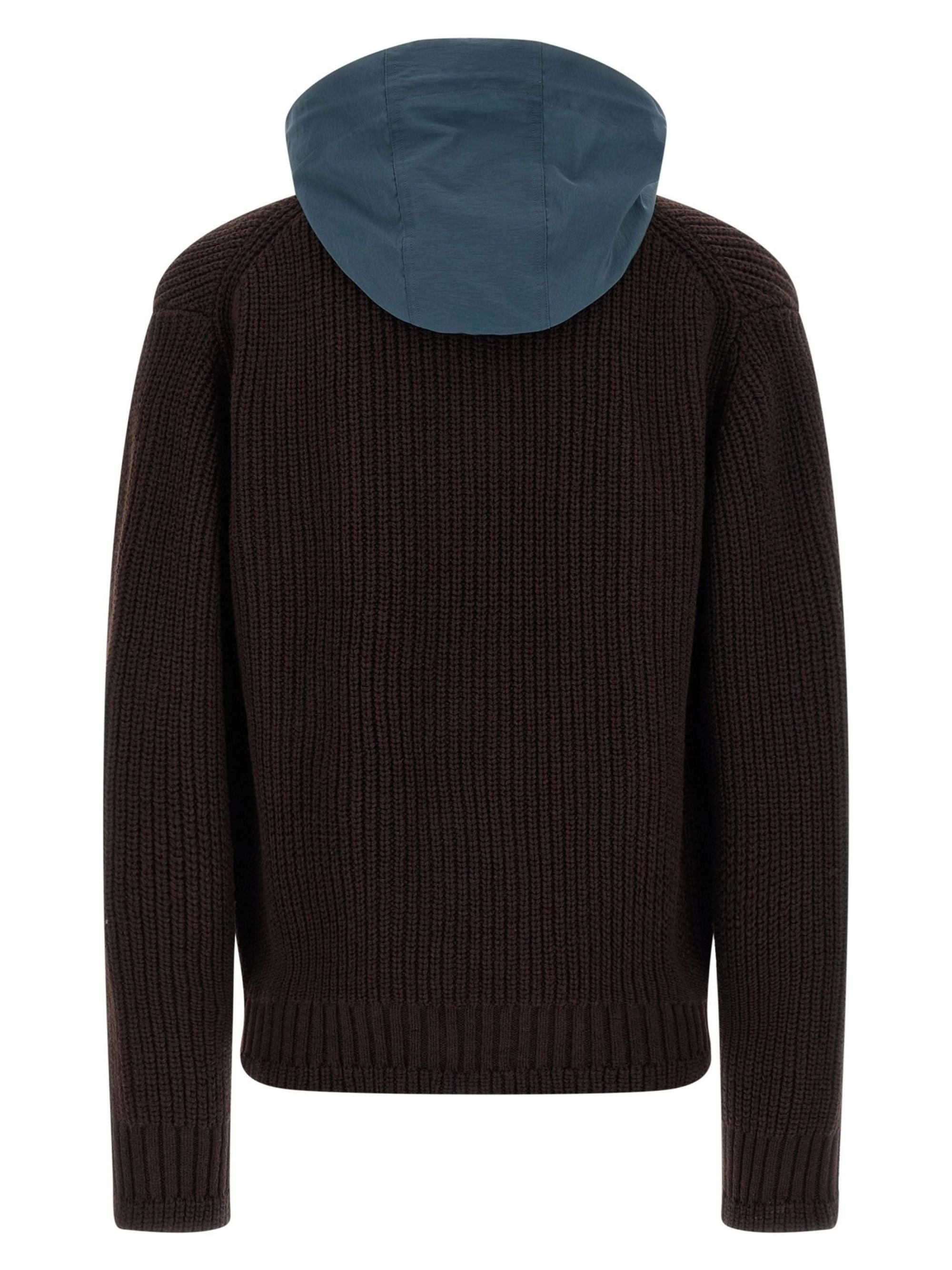 Sacai Men Cardigan With Nylon Inserts - 2