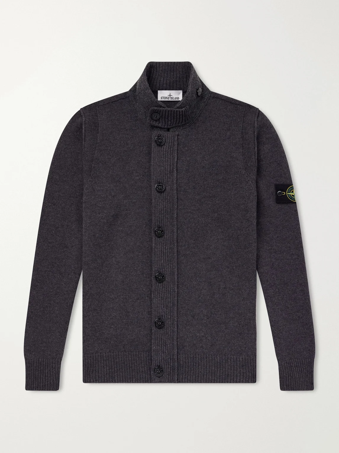 Virgin Wool-Blend Cardigan - 1