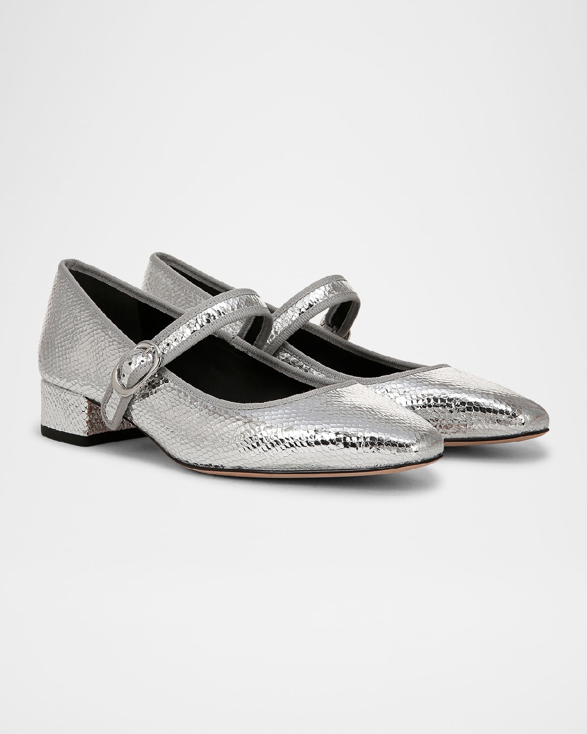 Cade Metallic Mary Jane Ballerina Pumps - 2