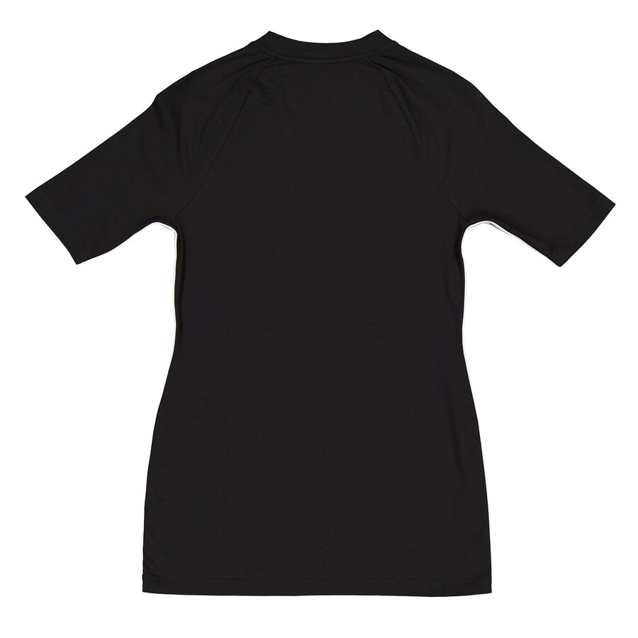 Burberry Ladies Black Thora Logo Tape Stretch-Cotton T-Shirt - 7