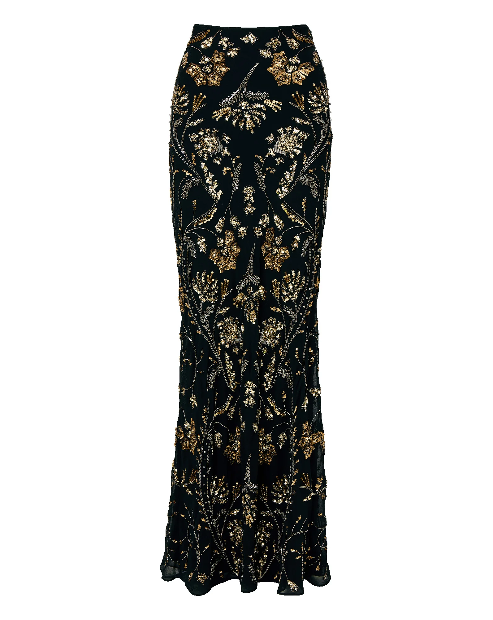 MEDINA FLORAL-EMBELLISHED MAXI SKIRT - 1