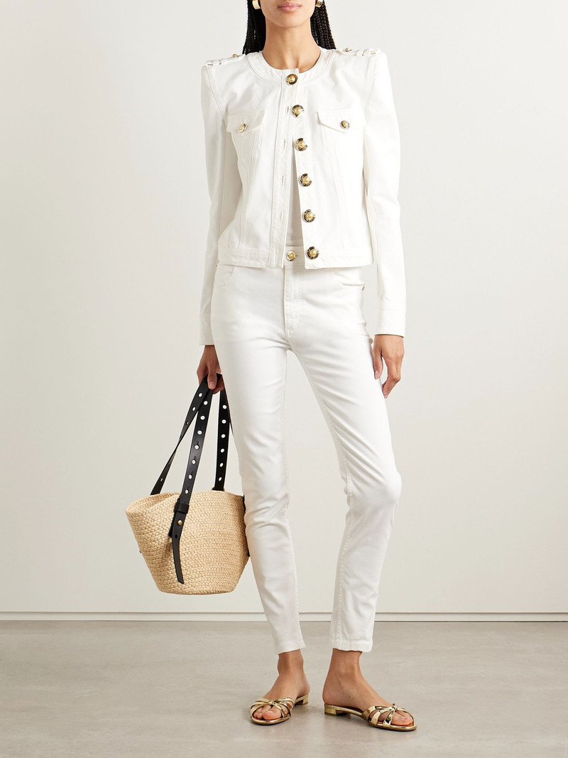 Balmain High-rise skinny jeans Off-white outlook