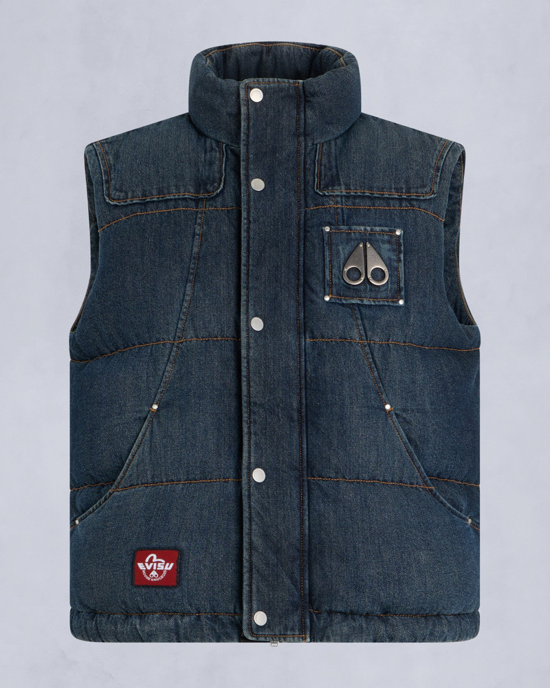 EVISU X MOOSE DENIM EVEREST PUFFER VEST 1
