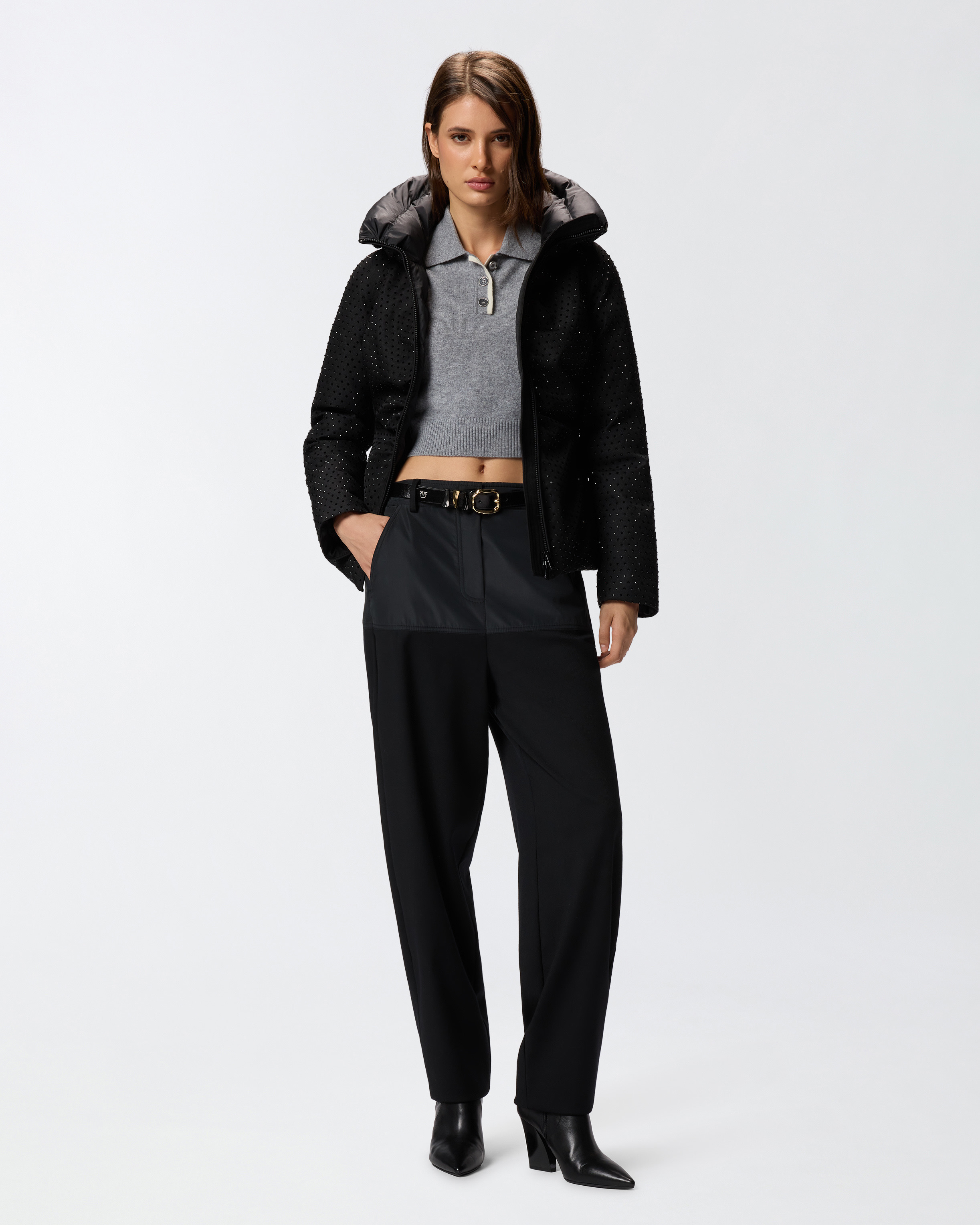 FULLY RHINESTONED SHORT DOWN JACKET - 3