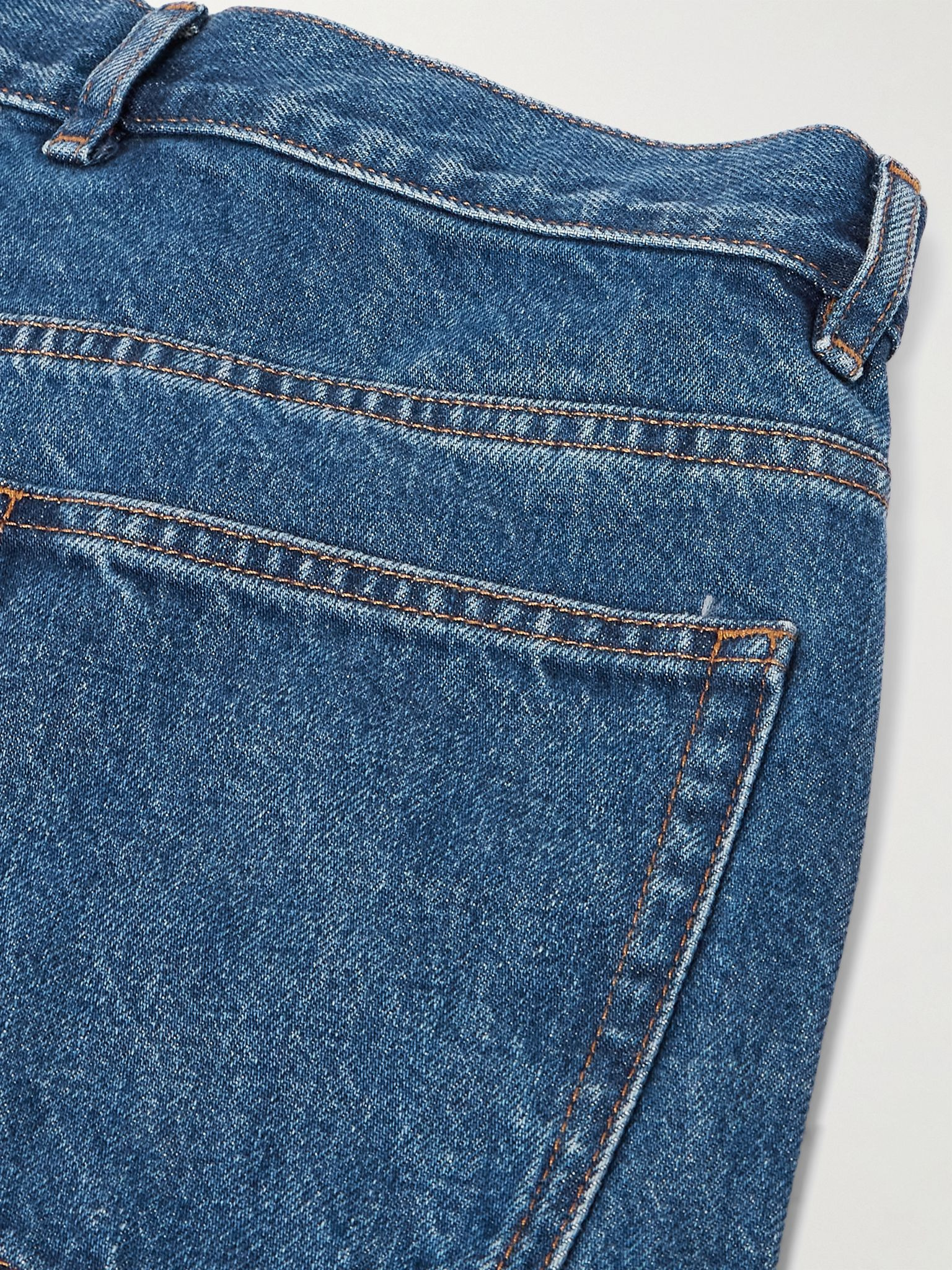 Aaron Wide-Leg Stonewashed Jeans Blue - 5
