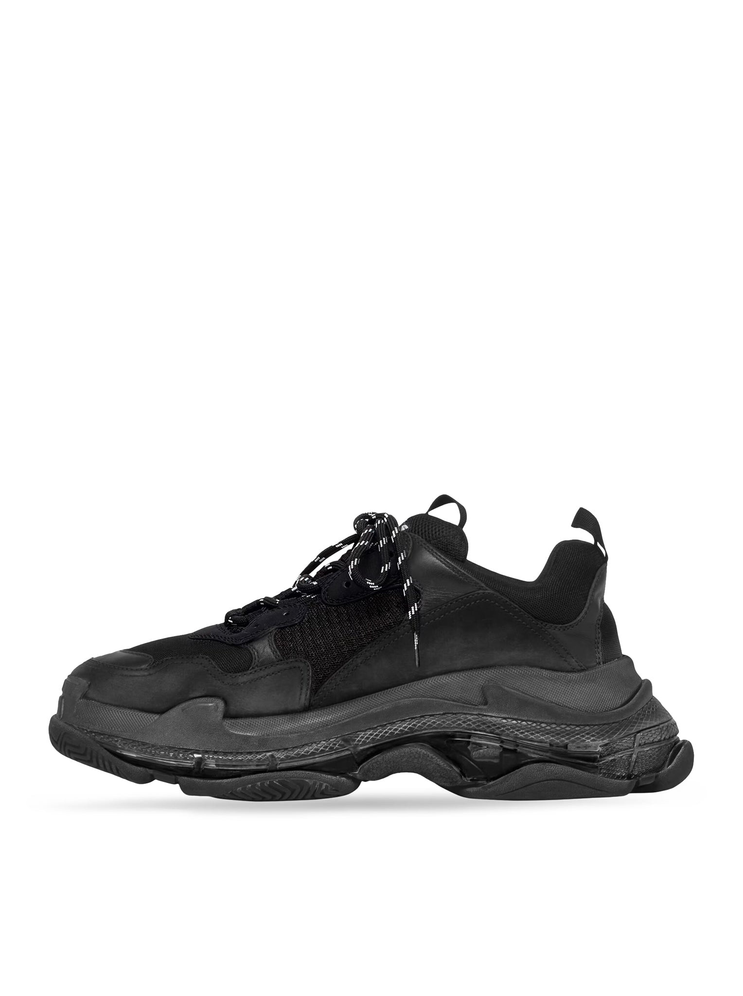 TRIPLE S CLEAR SOLE FOR MEN IN BLACK - 4
