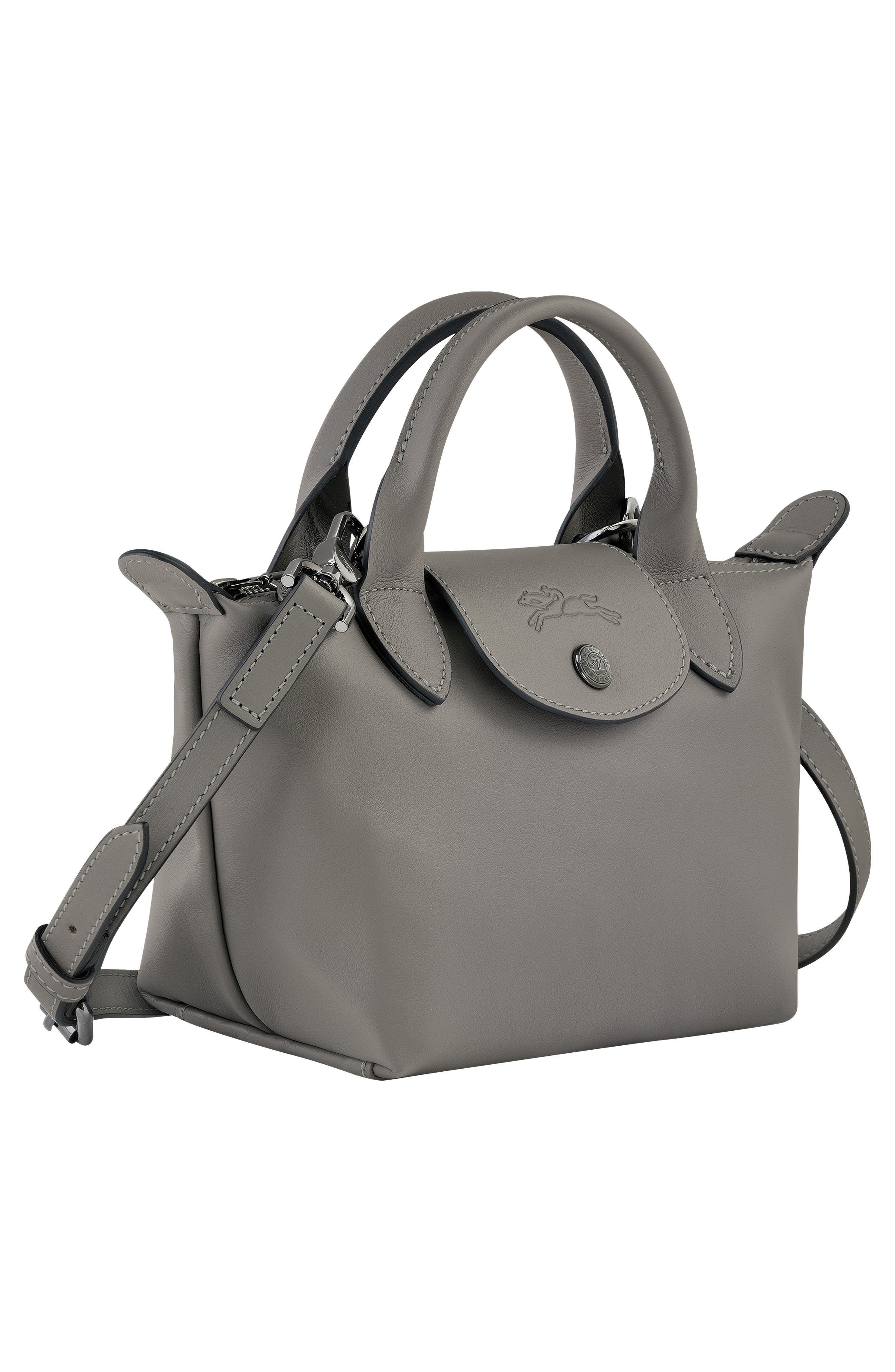 Longchamp Extra Small Le Pliage Xtra Leather Top Handle Bag in Turtledove at Nordstrom - 5