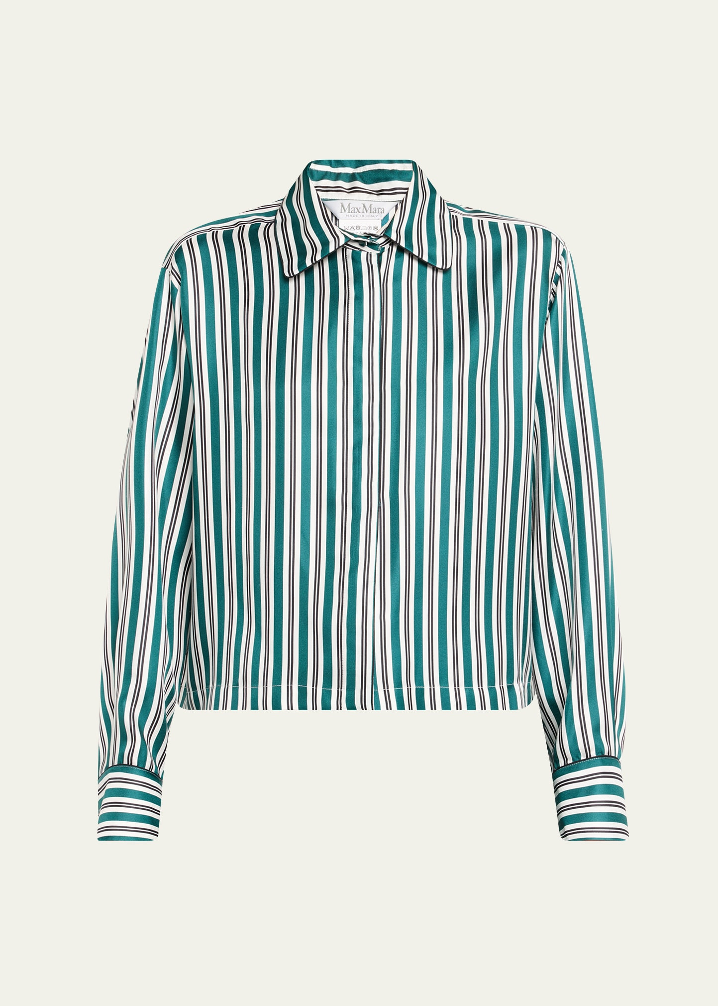 Brama Stripe Silk Blouse - 1