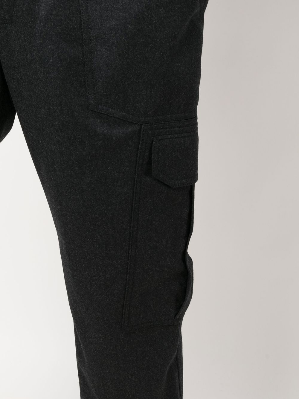 wool cargo-style track pants - 5