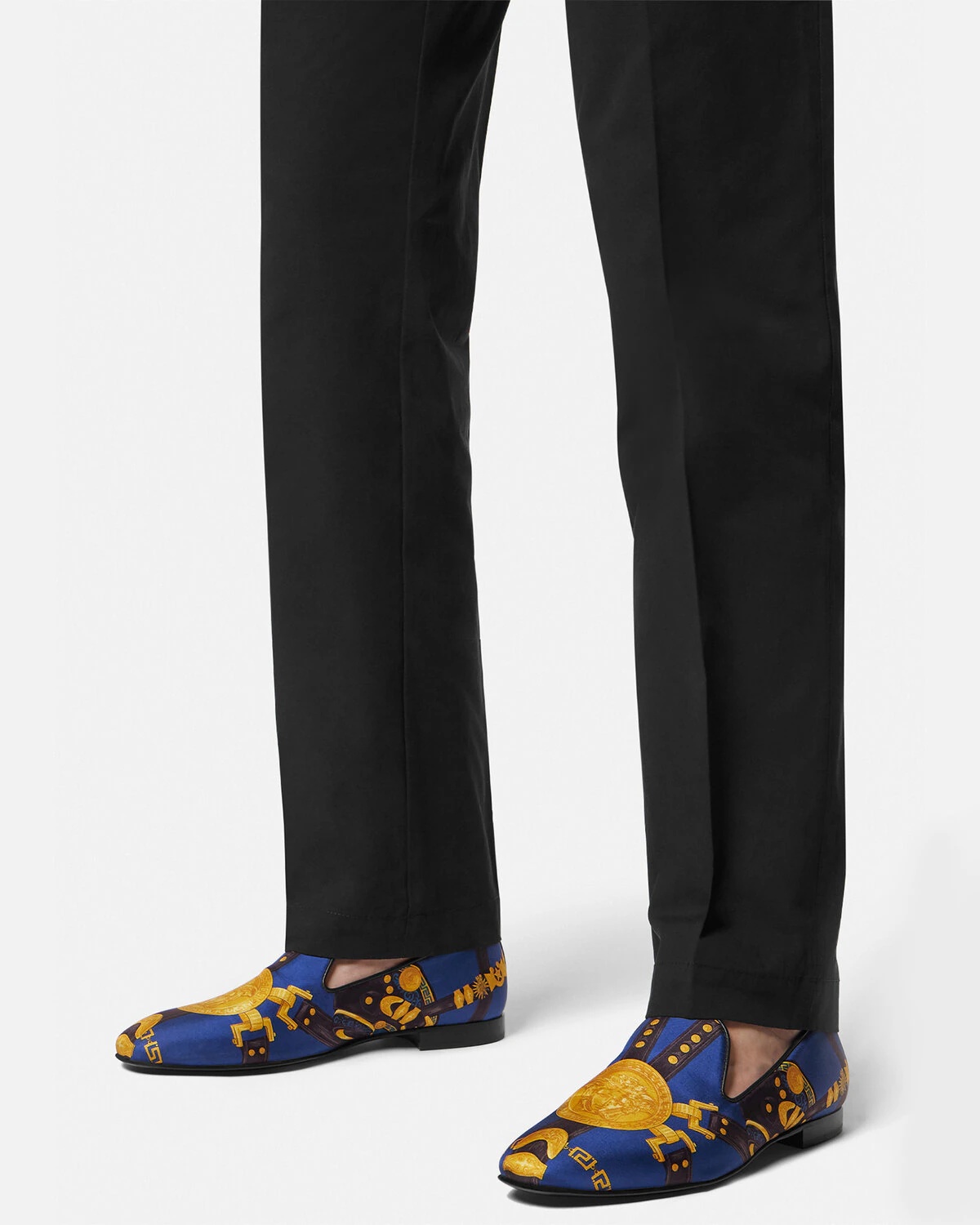 Medusa Saddle Silk Slippers - 5