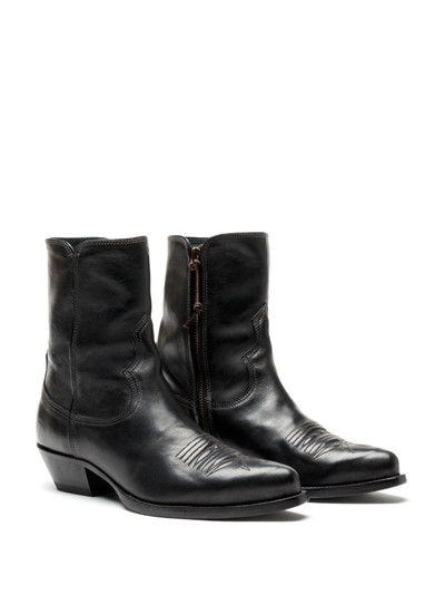 RE/DONE pointed-toe western leather boots outlook