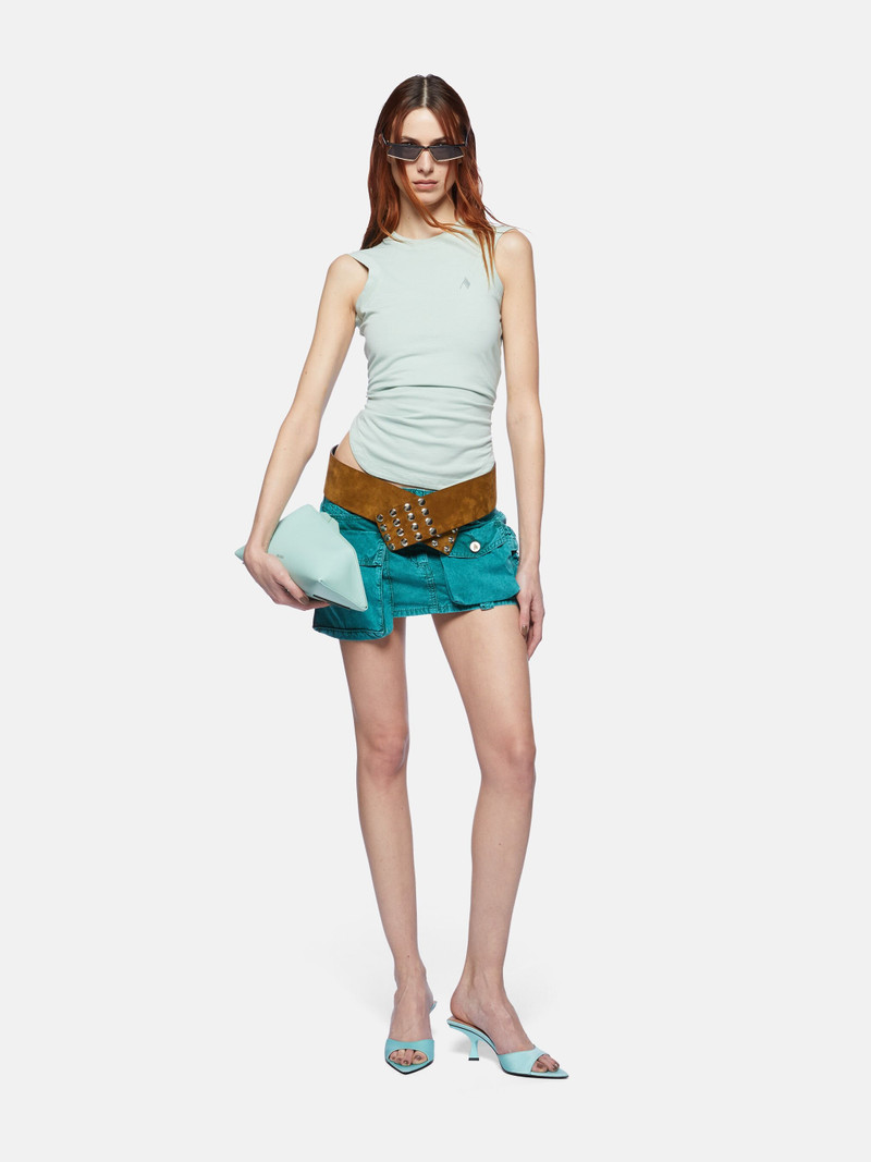 THE ATTICO FAY'' GREEN MINI SKIRT outlook