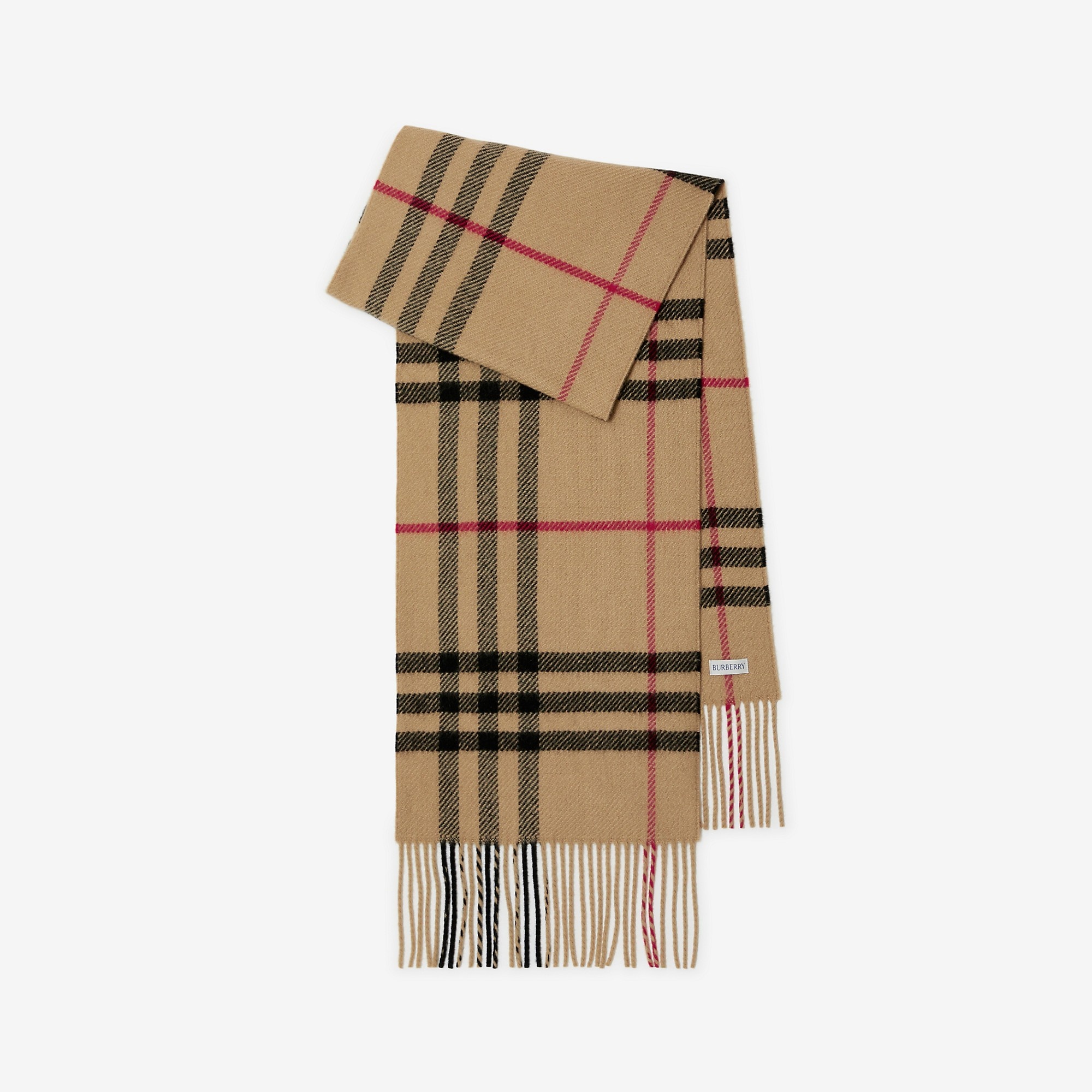 Check Wool Cashmere Scarf - 1