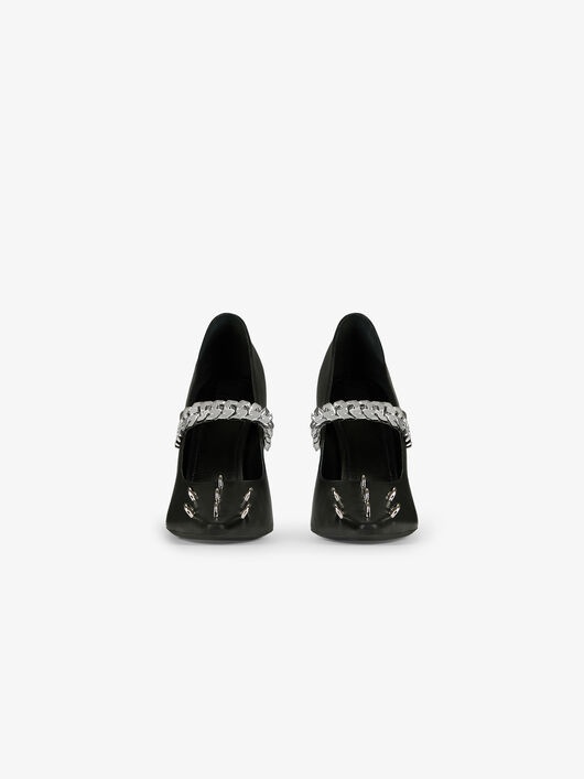 PUMPS IN LEATHER WITH METALLIC DETAILS - 2