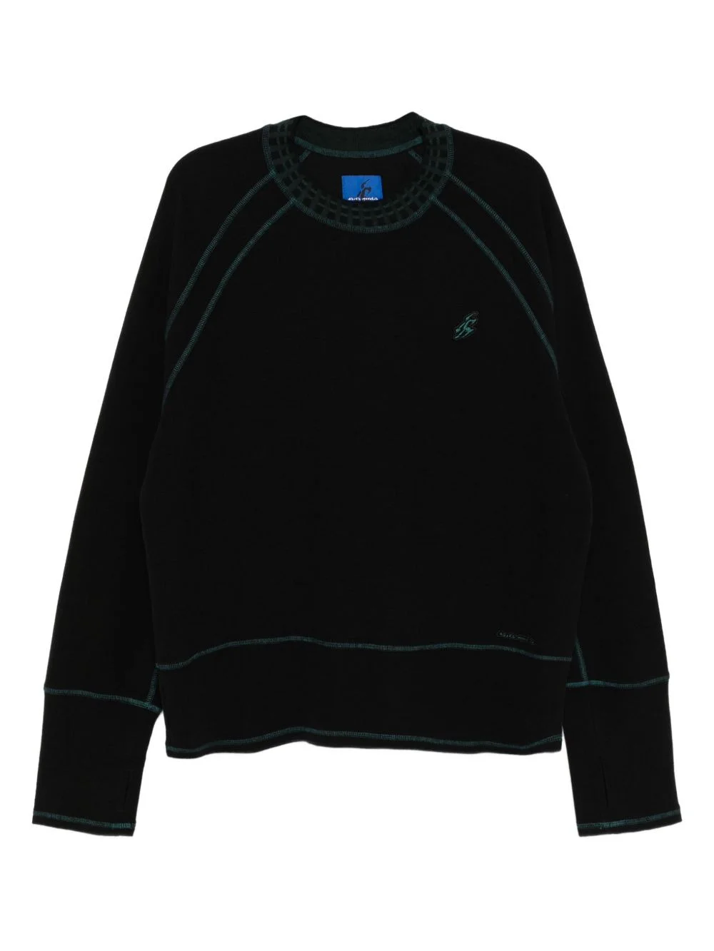 slogan-embroidered T-shirt - 1