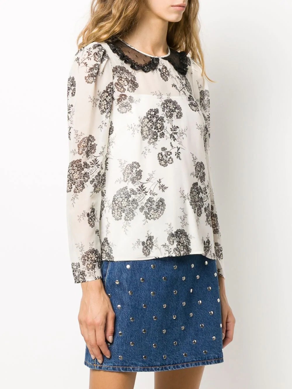 floral-print blouse - 3