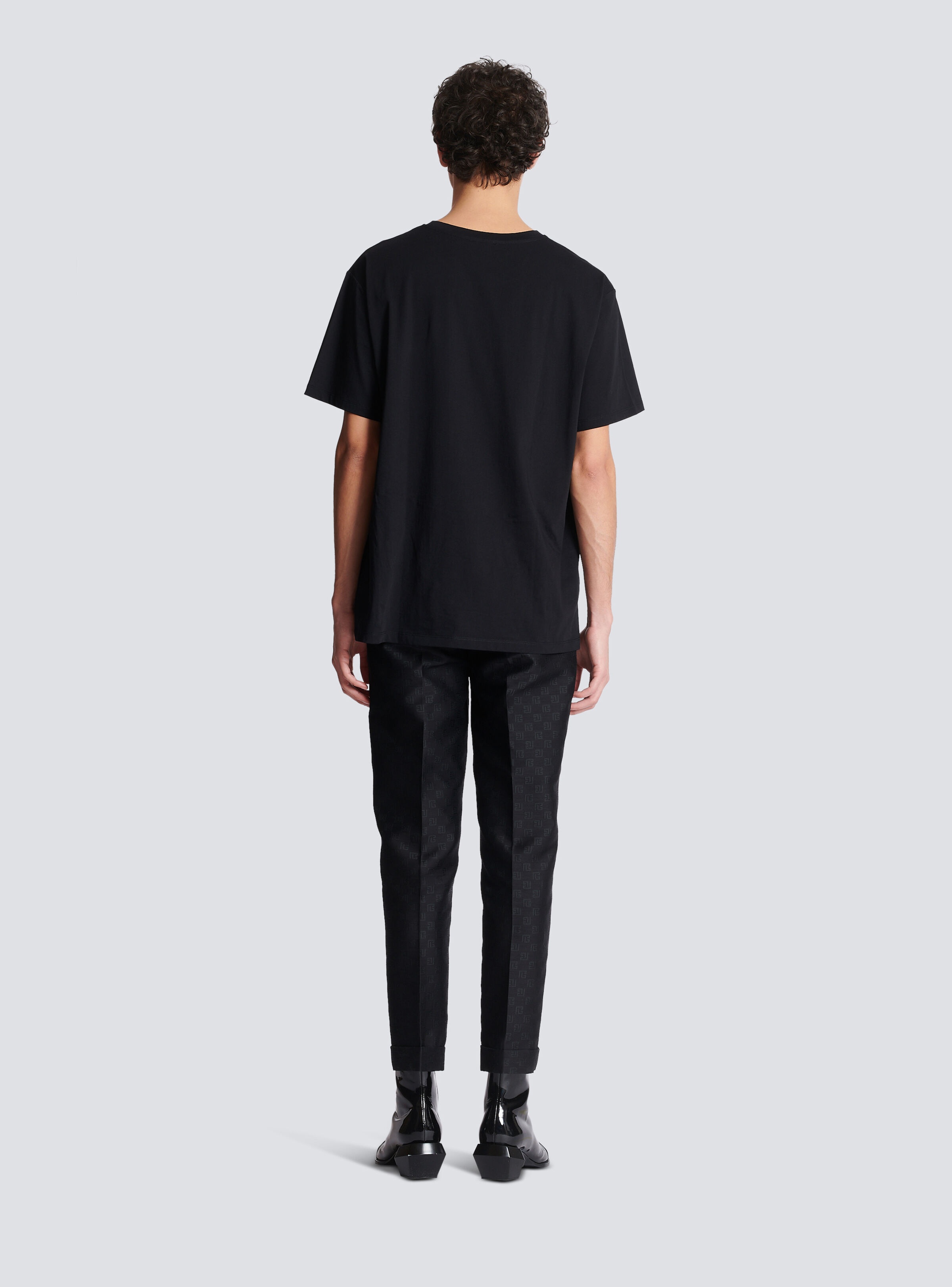 T-shirt with neon printed labyrinth logo - 4