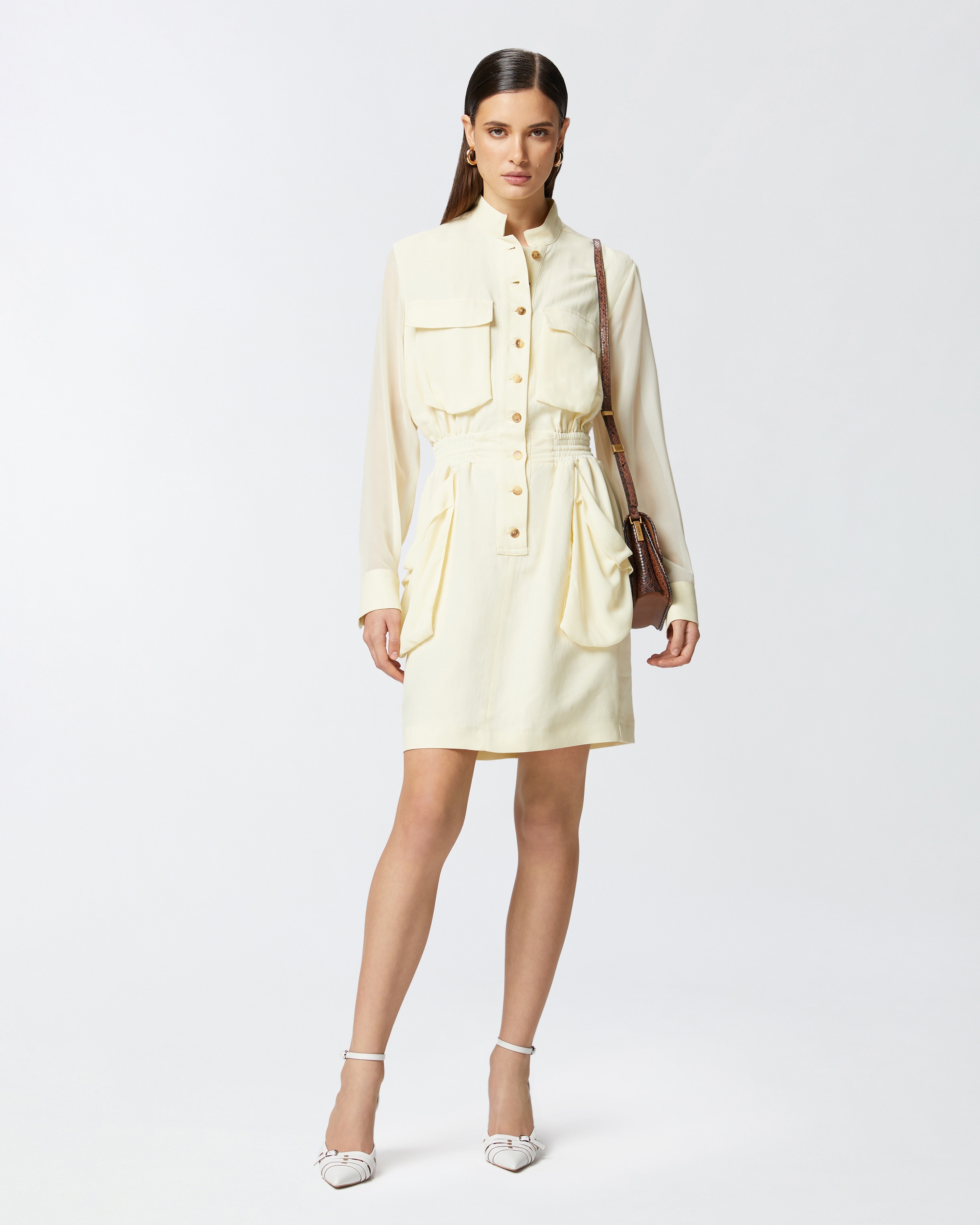 MINI SHIRT DRESS WITH POCKETS - 2
