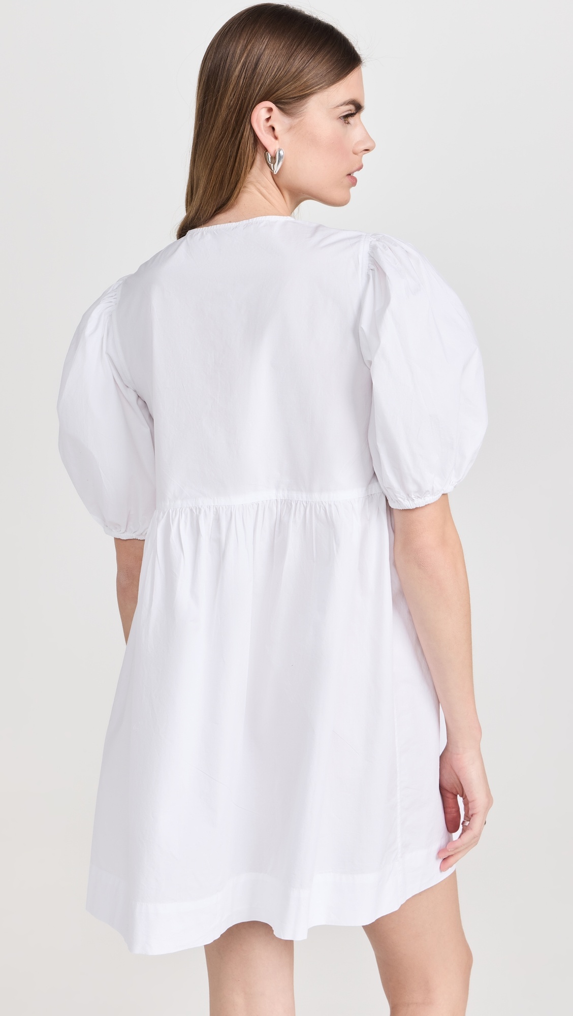 GANNI Cotton Poplin Tie String Mini Dress | shopbop | REVERSIBLE