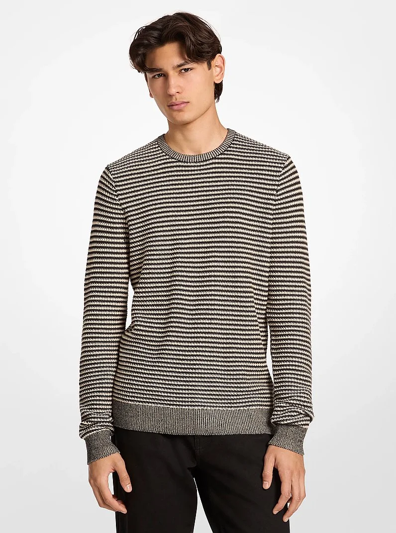 Striped Knit Sweater - 1