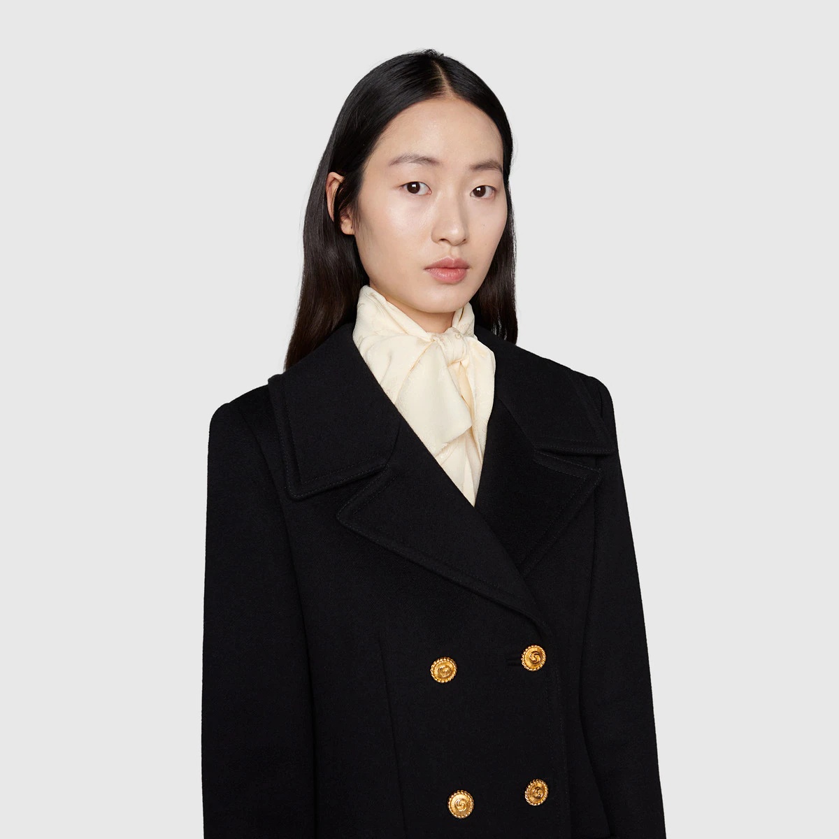 Double-breasted wool coat - 5