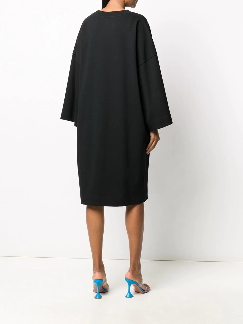 logo print oversized dress - 4