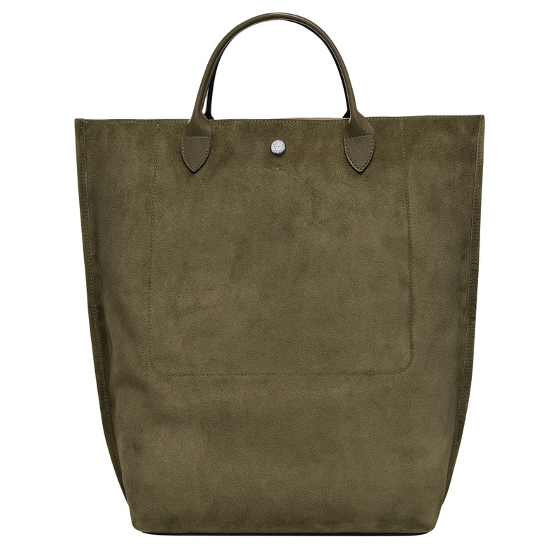 Cabas Longchamp M Tote bag Khaki - Leather 1
