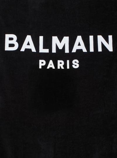 Balmain Beach towel with white Balmain logo print outlook