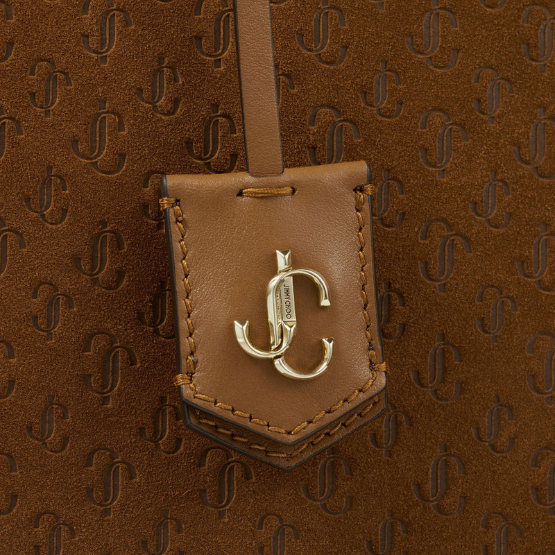 Nine2Five E/W
Dark Tan Suede Tote Bag with Embossed JC Monogram 3