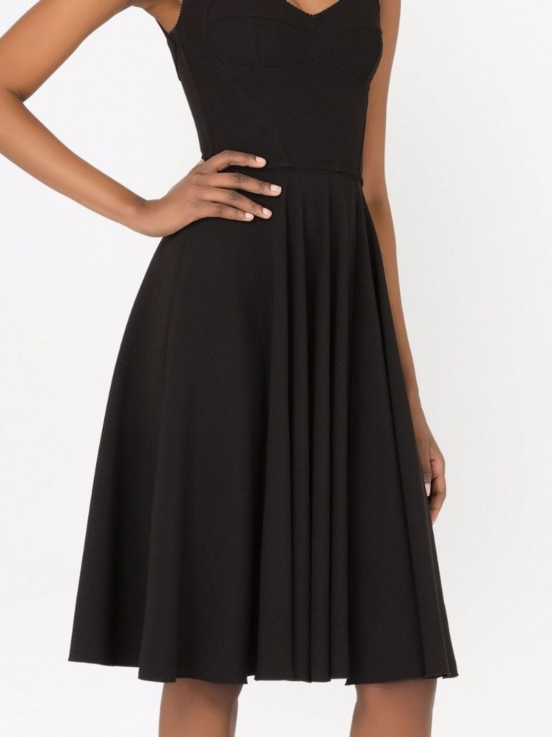 V-neck midi dress - 5