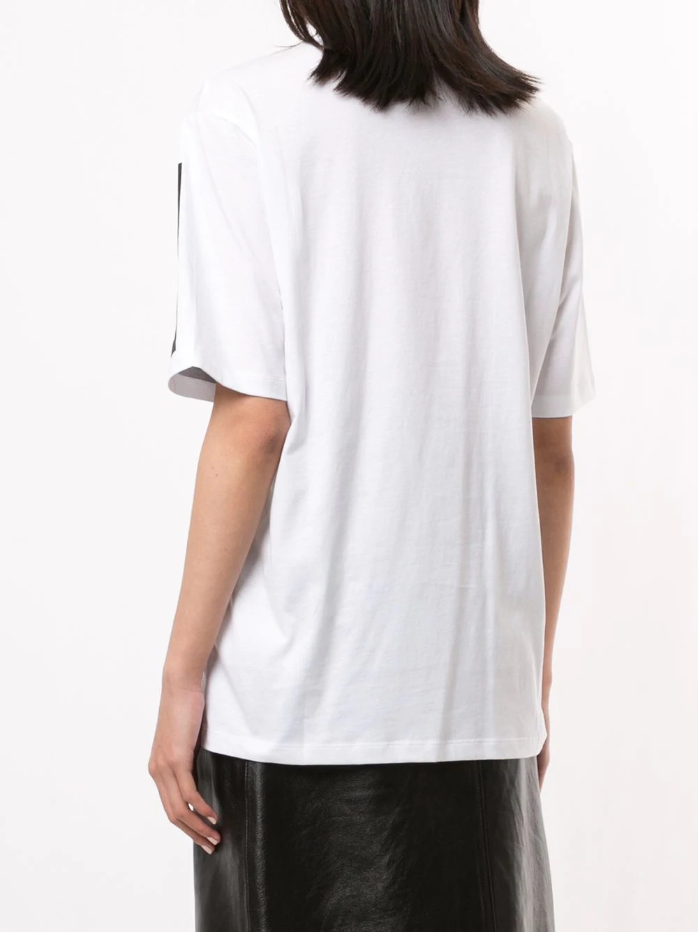 contrast logo print T-shirt - 4