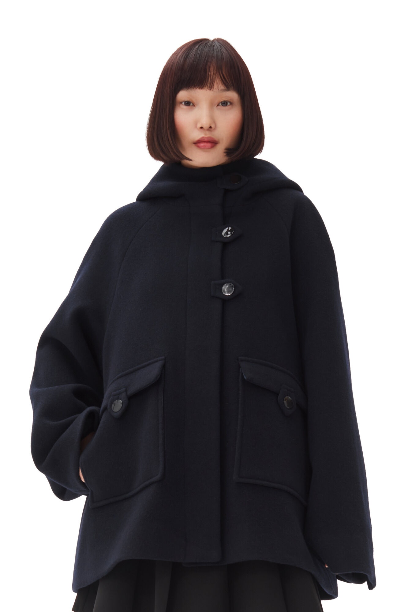 BLACK MIDI JACKET - 2