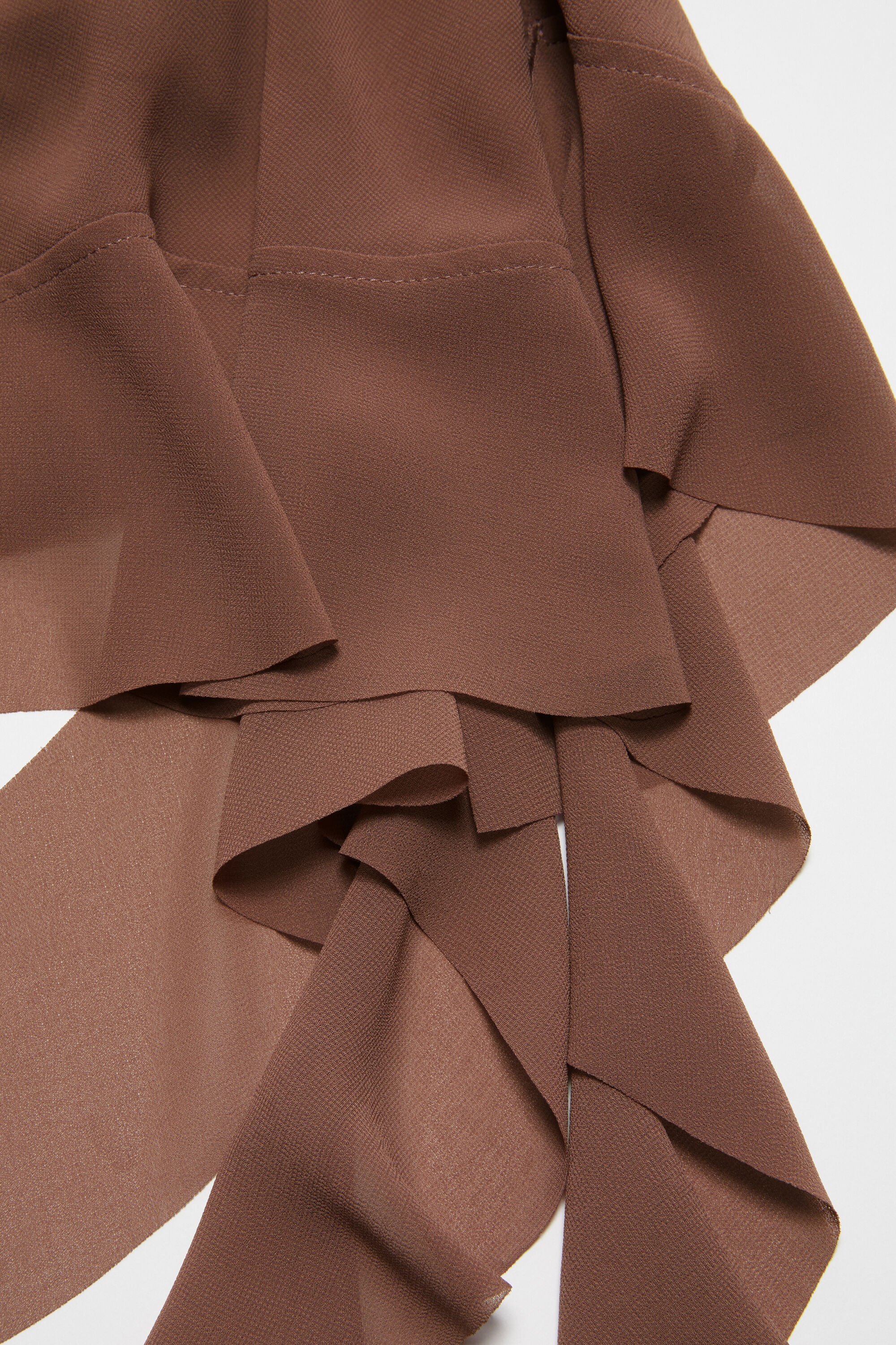 Ruffle strap dress - Toffee brown - 6