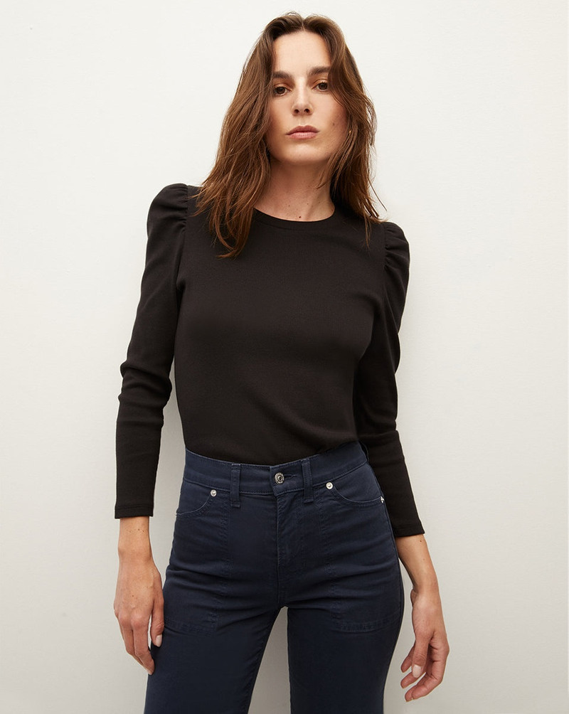 VERONICA BEARD BRITNEY PUFF-SLEEVED TOP outlook