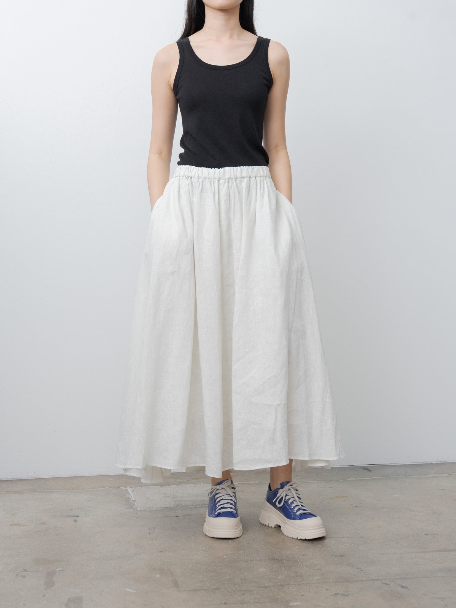 Fresca Circular Rib Tanktop - Black - 3