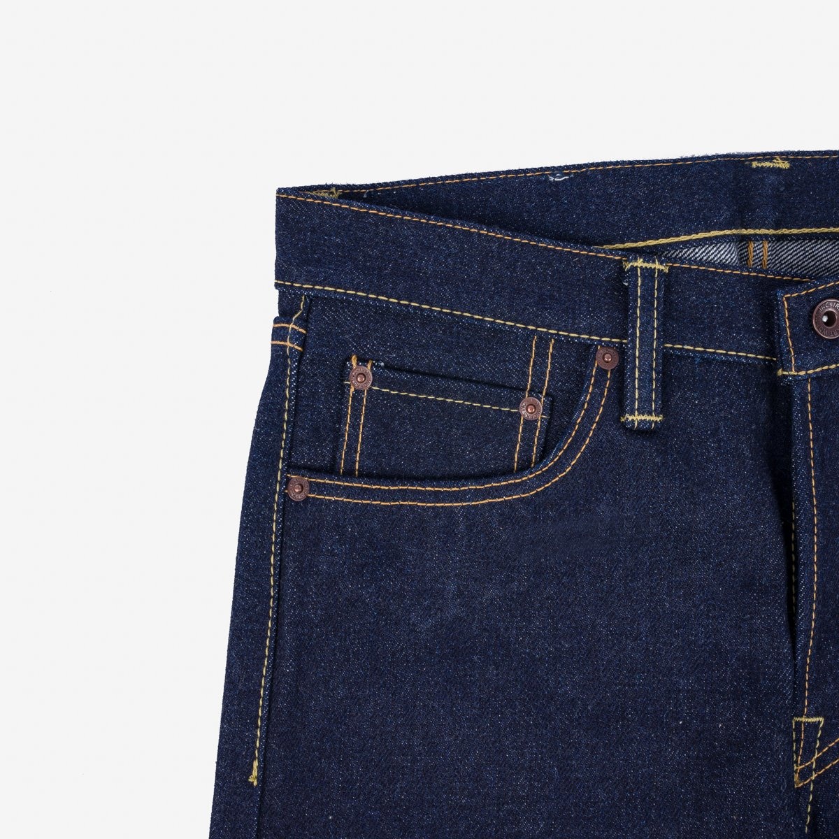 IH-666S-UHR 21/23oz Ultra Heavy Raw Selvedge Denim Slim Straight Indigo - 5