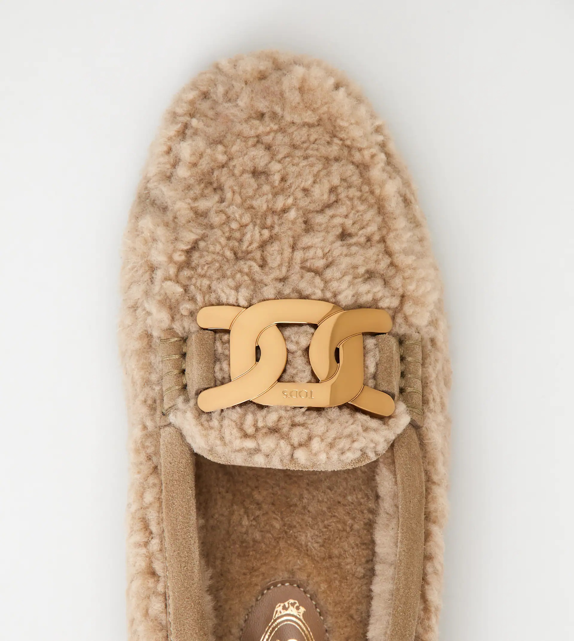 CITY GOMMINO DRIVING SHOES IN SHEEPSKIN - BEIGE - 5
