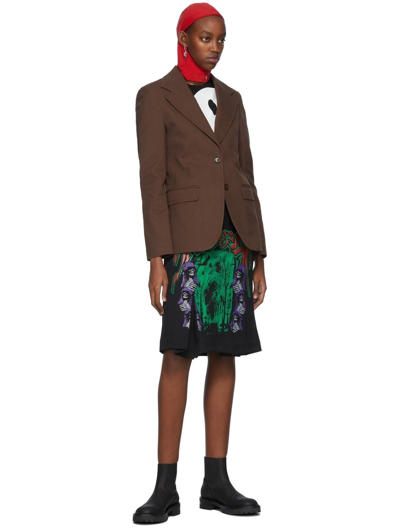 Raf Simons Brown Cotton Blazer outlook