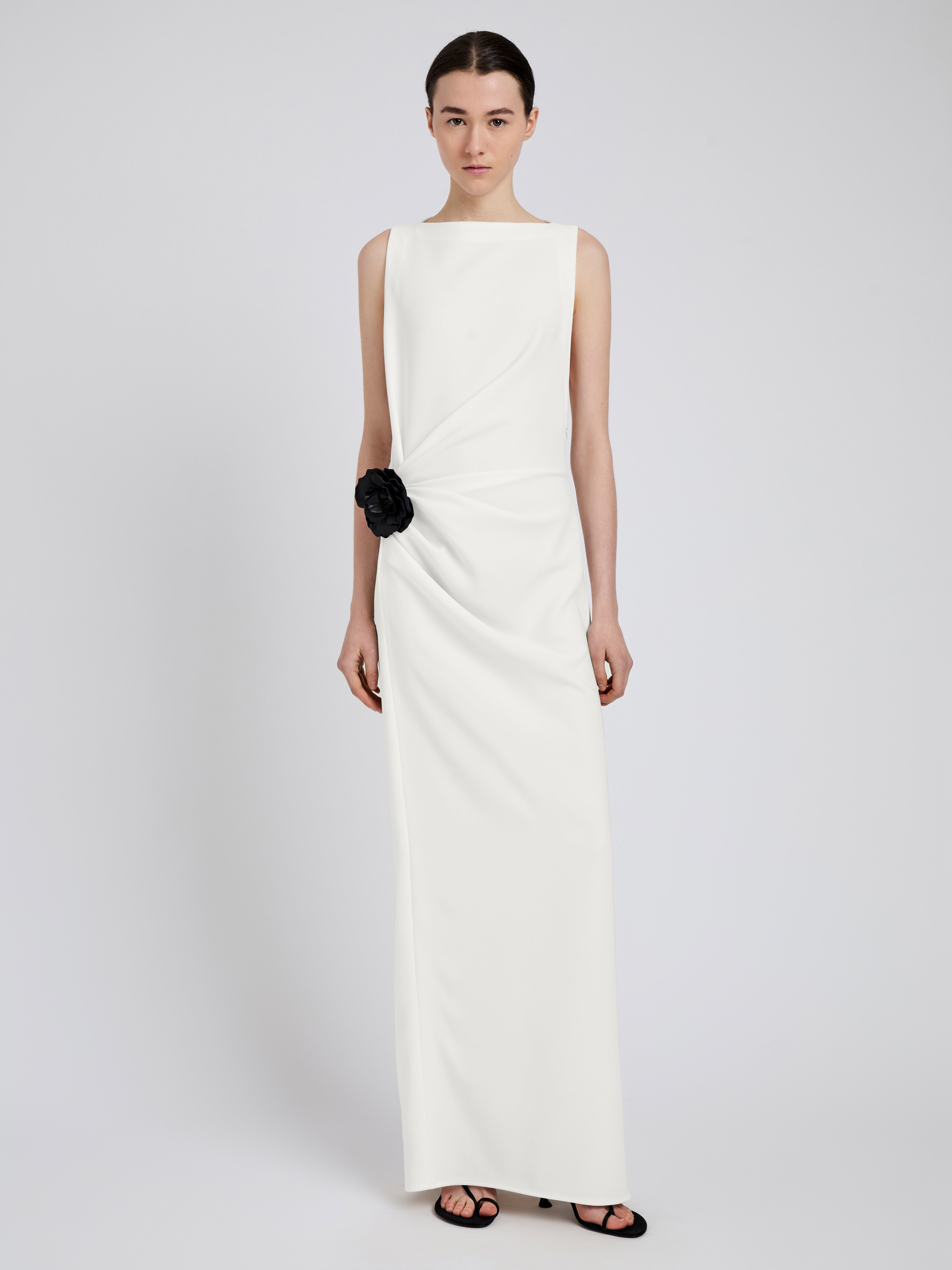Indria Dress in Matte Double Crepe - 2